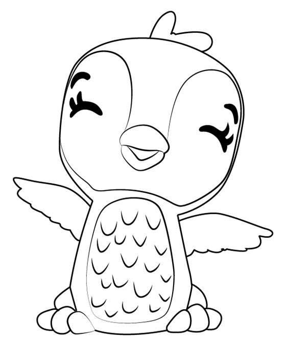 Desenho de Penguala de Hatchimals para colorir