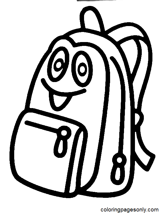 Printable Backpack Free Coloring Pages