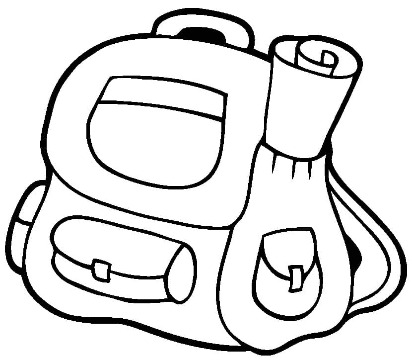 Раскраска Рюкзак для печати