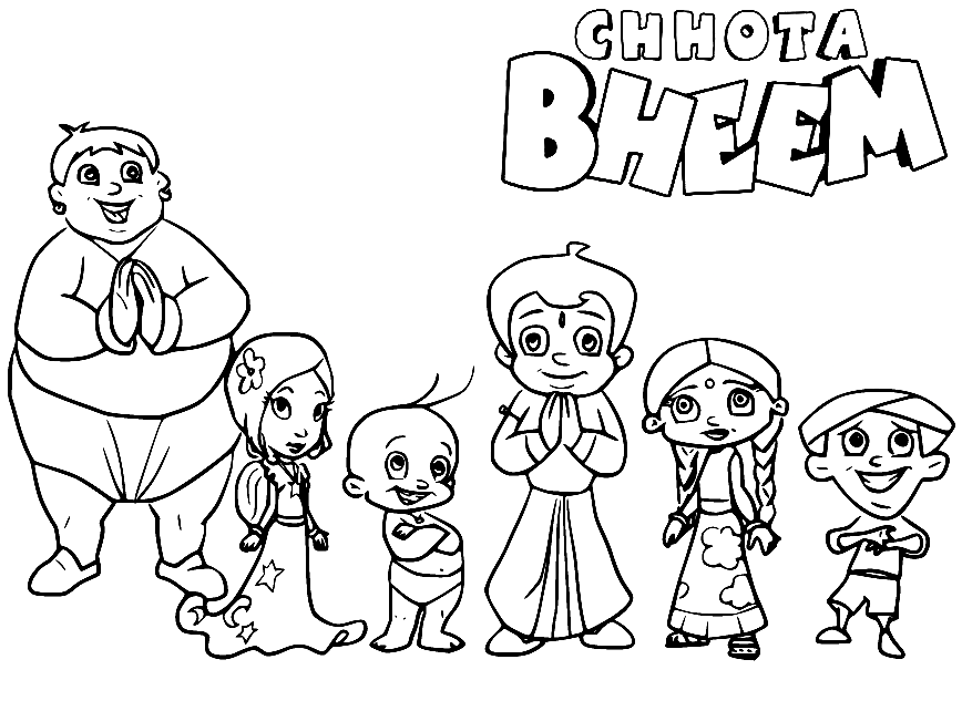 Printable Chhota Bheem Coloring Pages