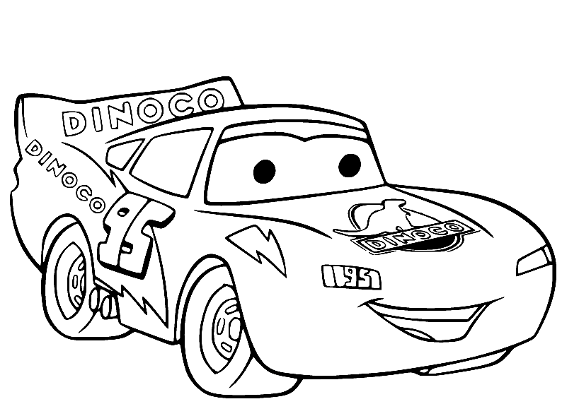 Printable Lightning McQueen Coloring Page