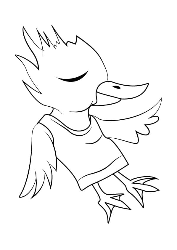 Red Bird Undertale Coloring Page