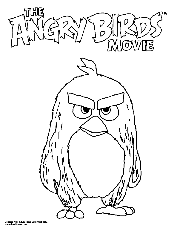 Red in Angry Birds Movie Coloring Pages