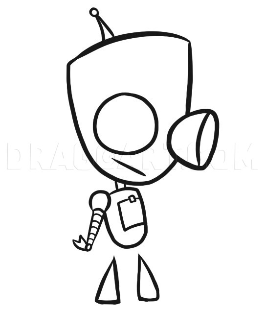 Robot Gir Coloring Page