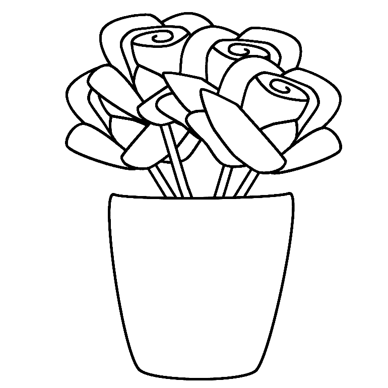 Rosenblumentopf von Flower Pot