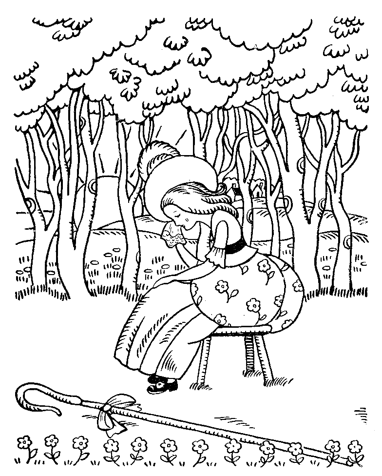 Sad Bo Peep Coloring Pages