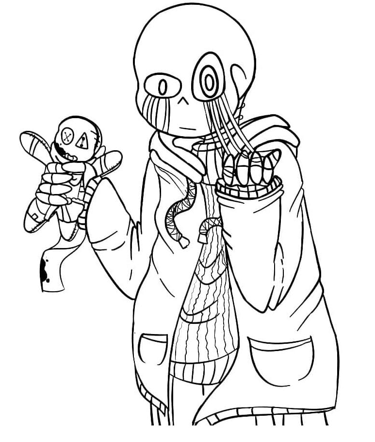 Sans and Toy Coloring Page