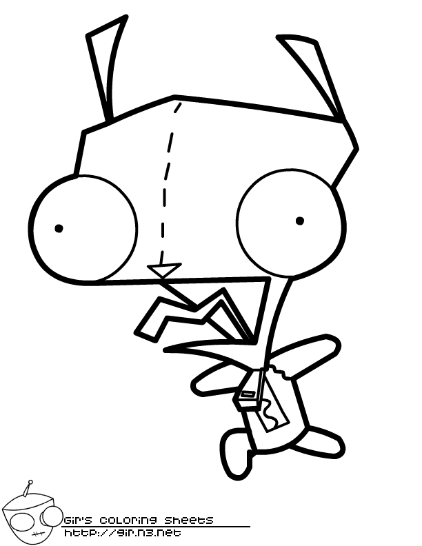 Scared Gir Coloring Page