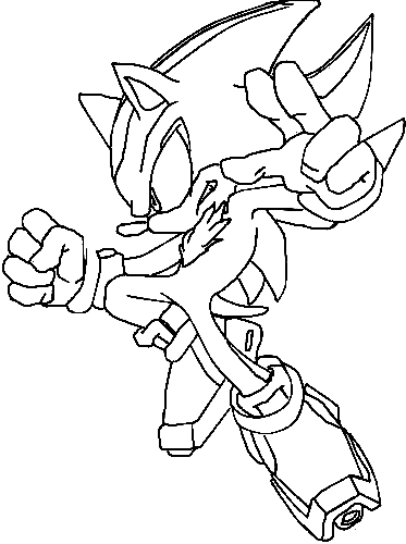 Shadow the Hedgehog Coloring Pages Printable for Free Download