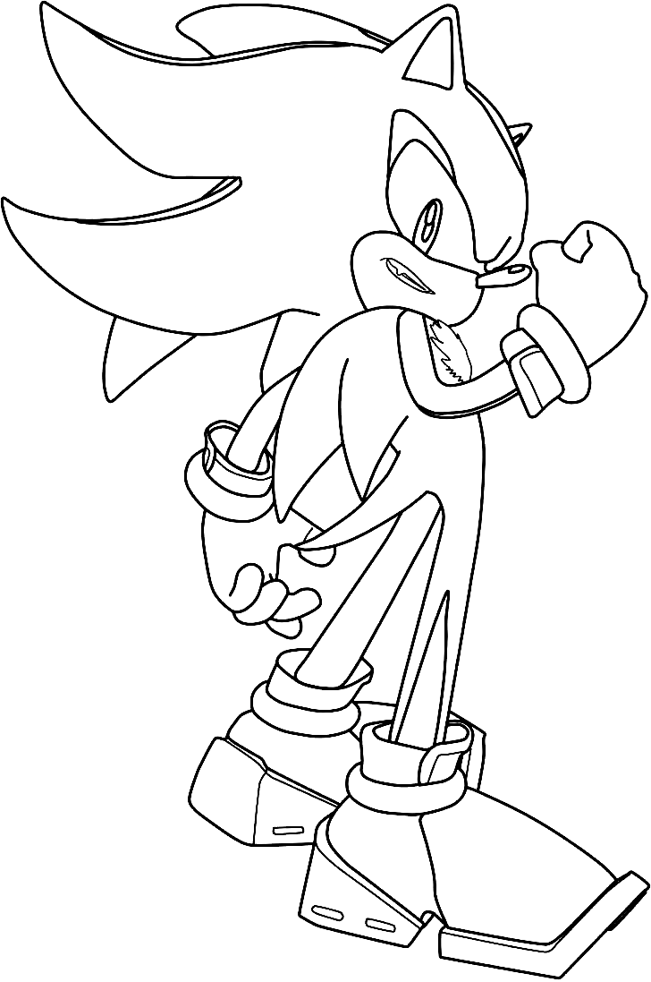 Shadow The Hedgehog Picture Coloring Page