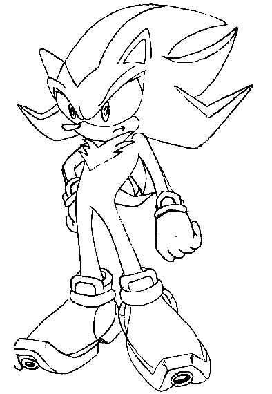 Shadow The Hedgehog Printable Free Coloring Pages