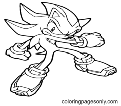 Shadow the Hedgehog é correspondido livro de colorir, Sonic O