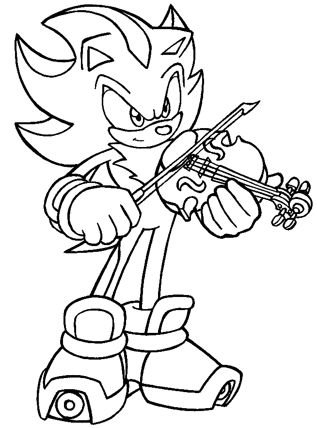 Shadow The Hedgehog con guitarra de Shadow the Hedgehog