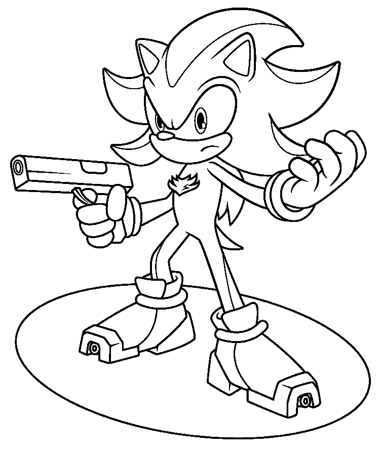 Sombra y pistola de Shadow the Hedgehog