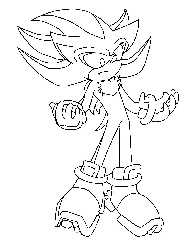 Desenhos para colorir Shadow do Sonic the Hedgehog - Desenhos para colorir  gratuitos para impressão