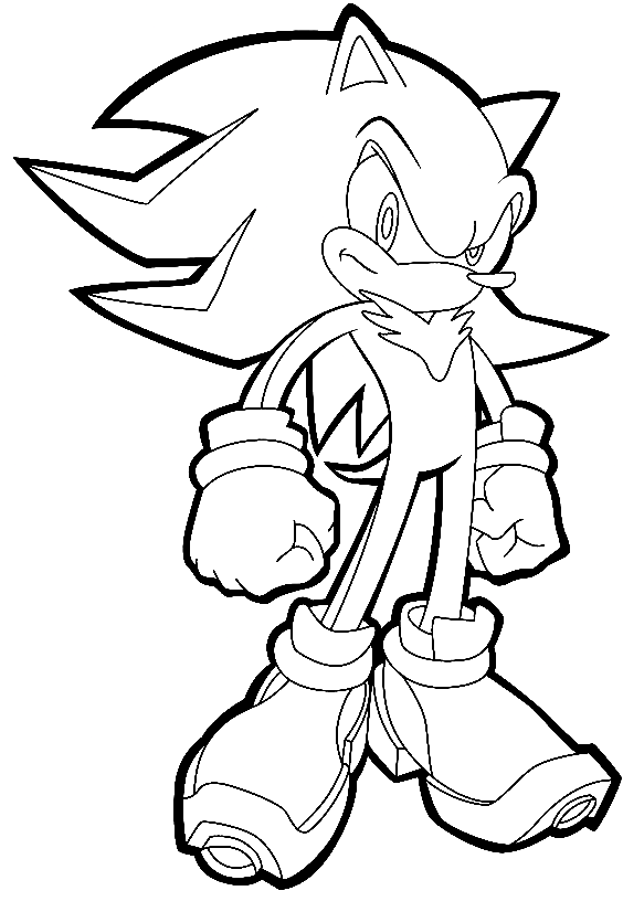 sonic shadow colorir