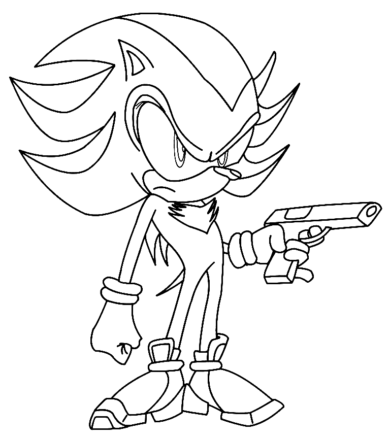 Shadow con una pistola da Shadow the Hedgehog