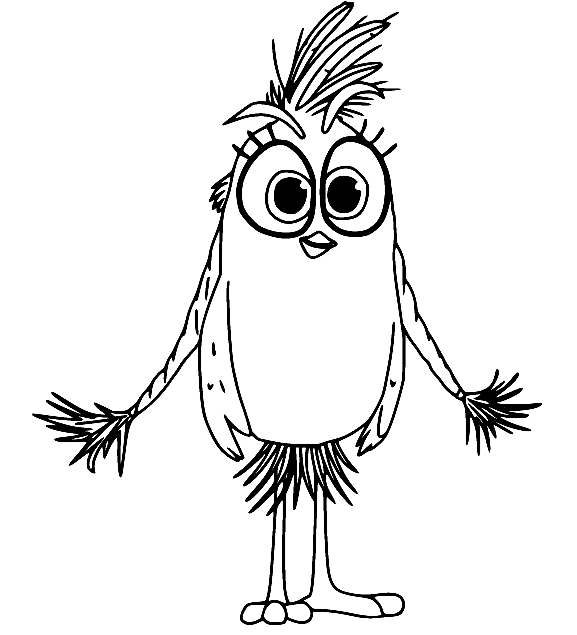 Silberner Vogel aus dem Film „Angry Birds“.