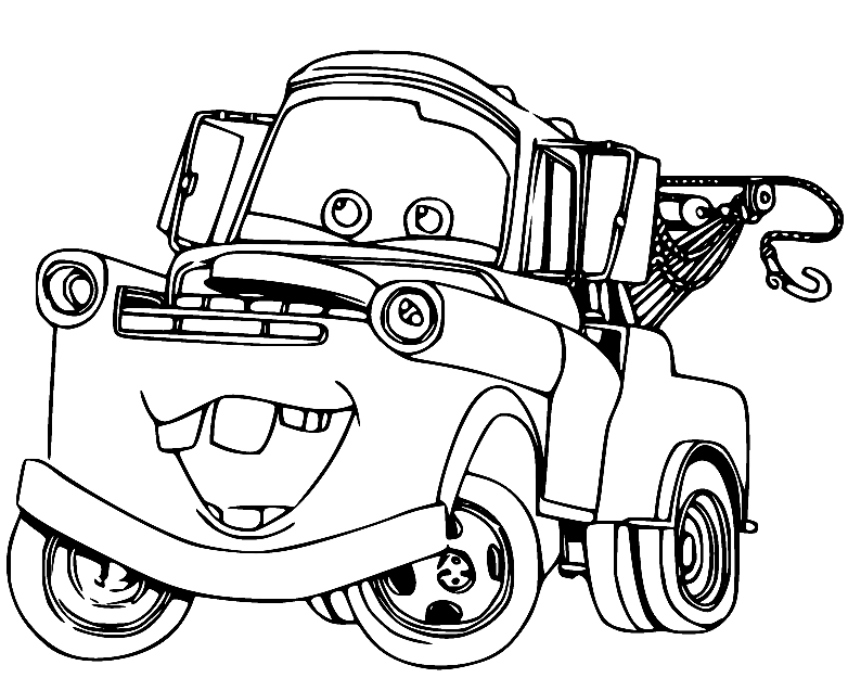 Sir Tow Mater Coloring Page