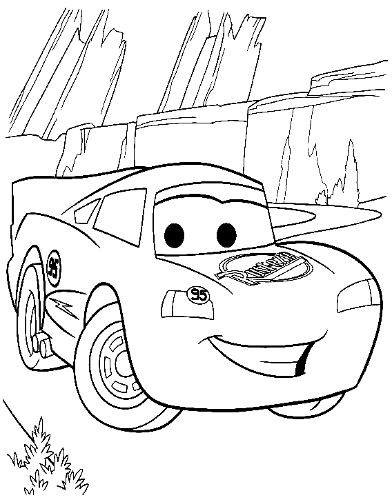 迪士尼汽车总动员中的笑脸闪电麦昆