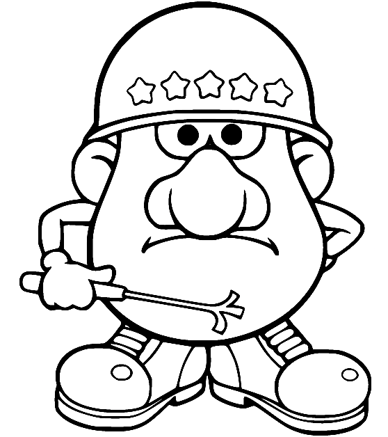 Solider Potato Head Coloring Pages
