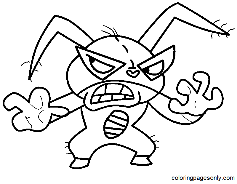 The Flea from Mucha Lucha Coloring Page