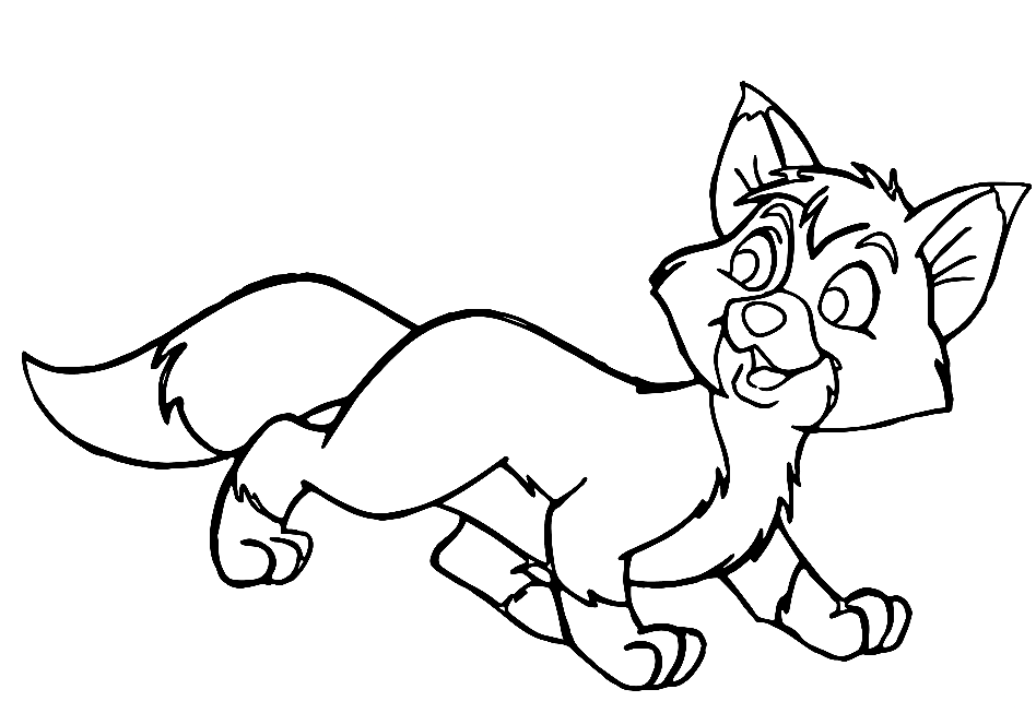 Tod from Fox and the Hound Coloring Page