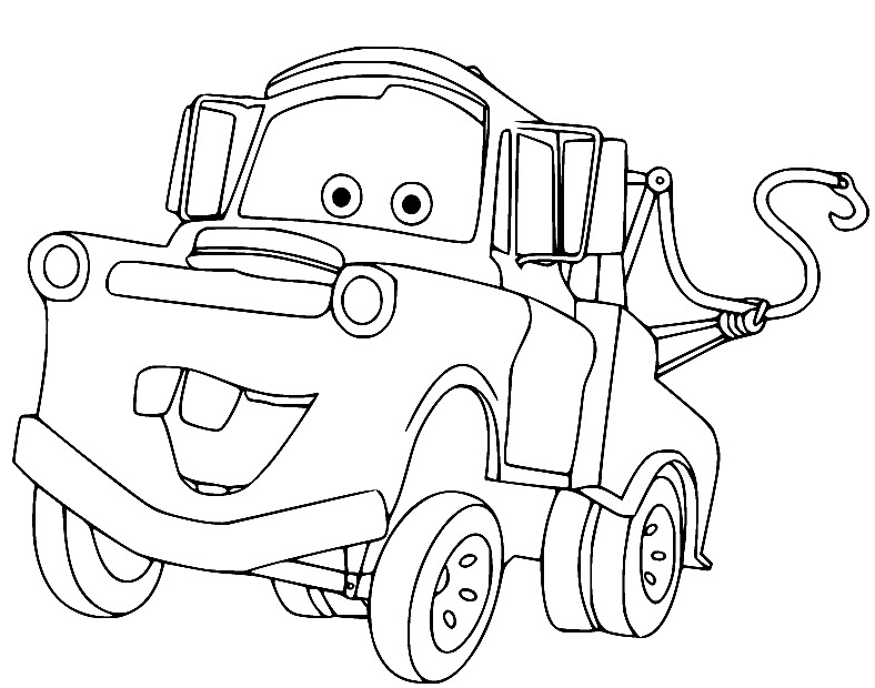 Tow Mater Coloring Page