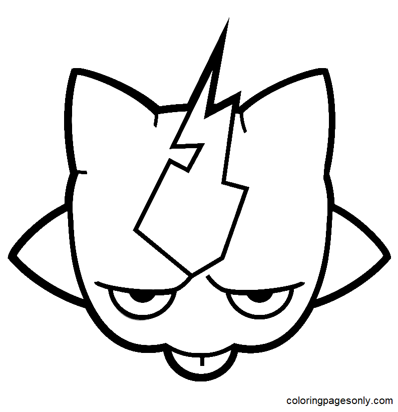 Toxel Head Coloring Page