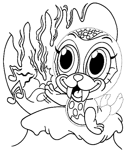 Tuskee Zoobles Walrus Coloring Page