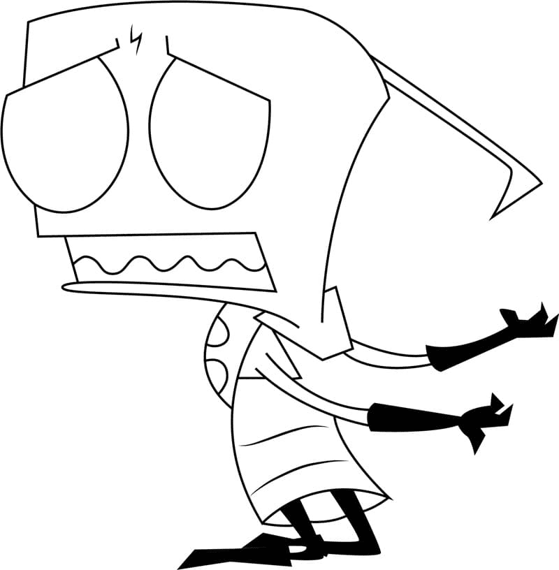 Zim from Invader Zim Coloring Page