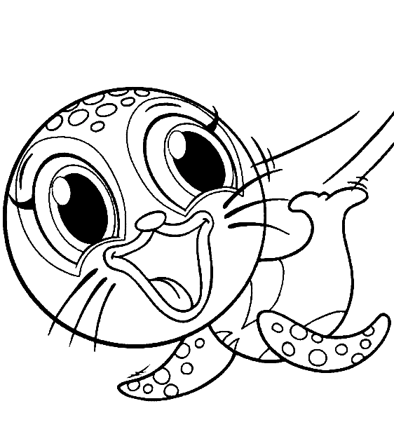 Zoobles Sea Lion Coloring Page