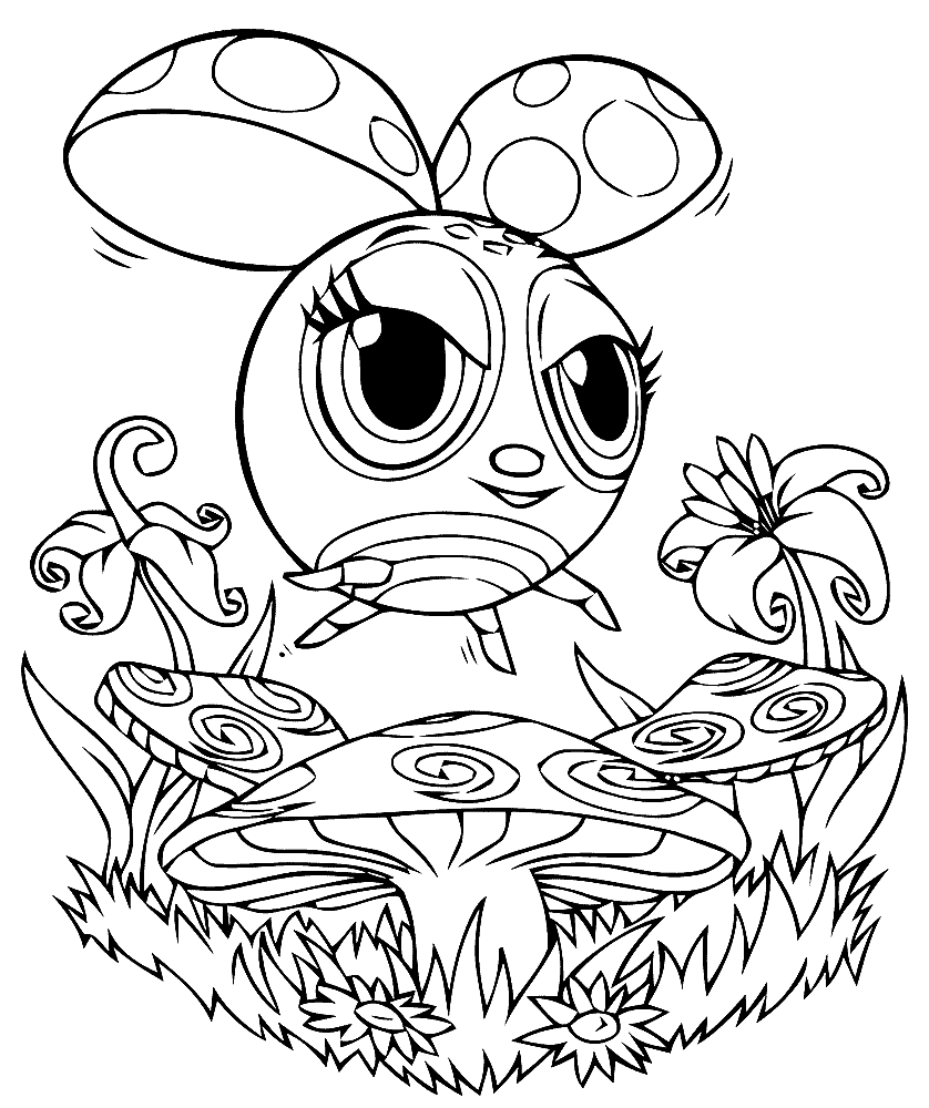 Zoobles Spottie Coloring Page