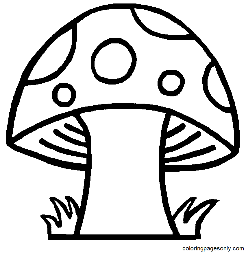 Een paddenstoel om af te drukken van Mushroom