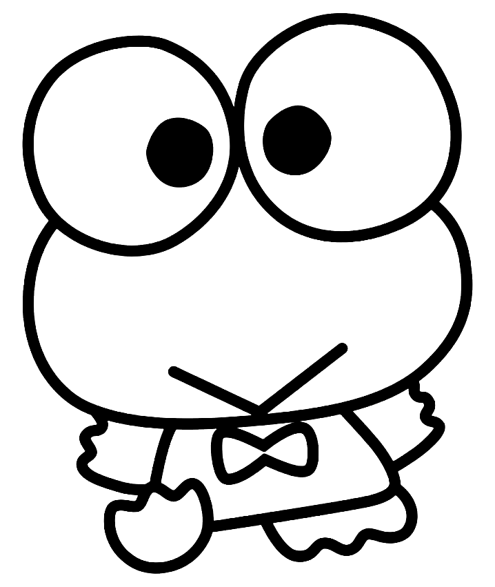 Adorable Keroppi Coloring Page