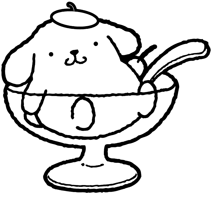 Adorable Pompompurin Coloring Page