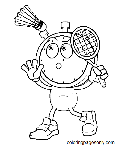 Wecker spielt Badminton von Badminton