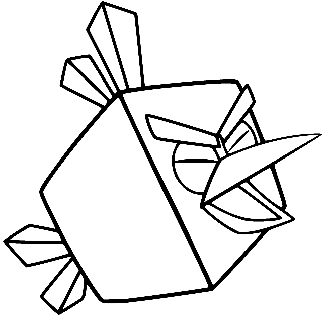 Angry Birds Space Ice Bird Coloring Page
