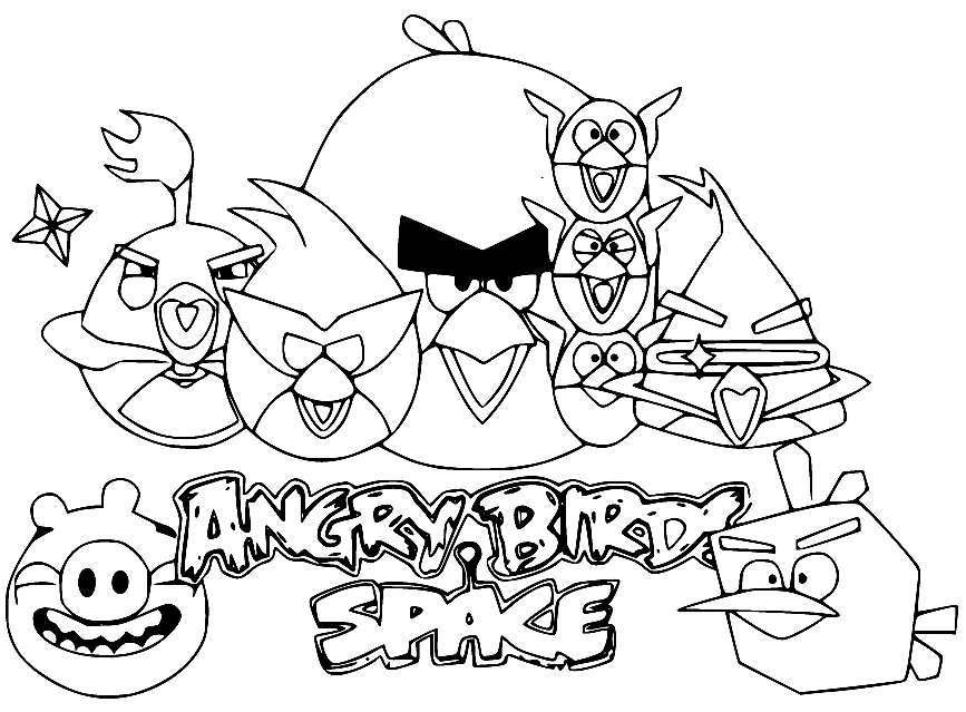 Feuilles d'espace Angry Birds d'Angry Birds Space