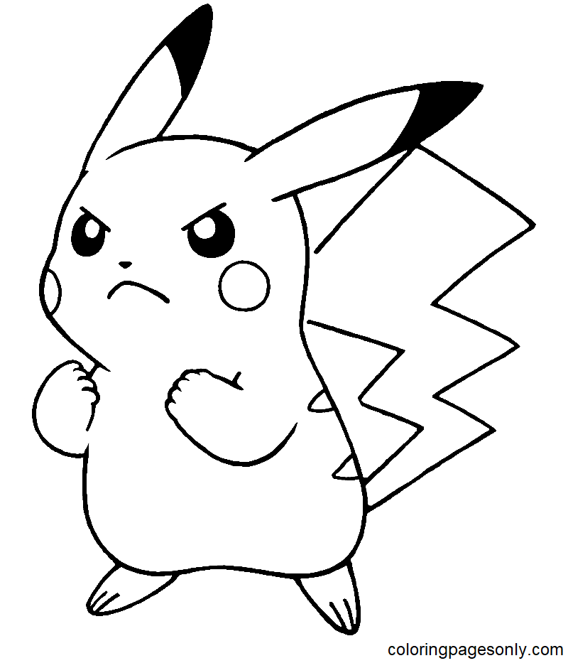 Wütendes Pikachu-Pokémon von Pikachu
