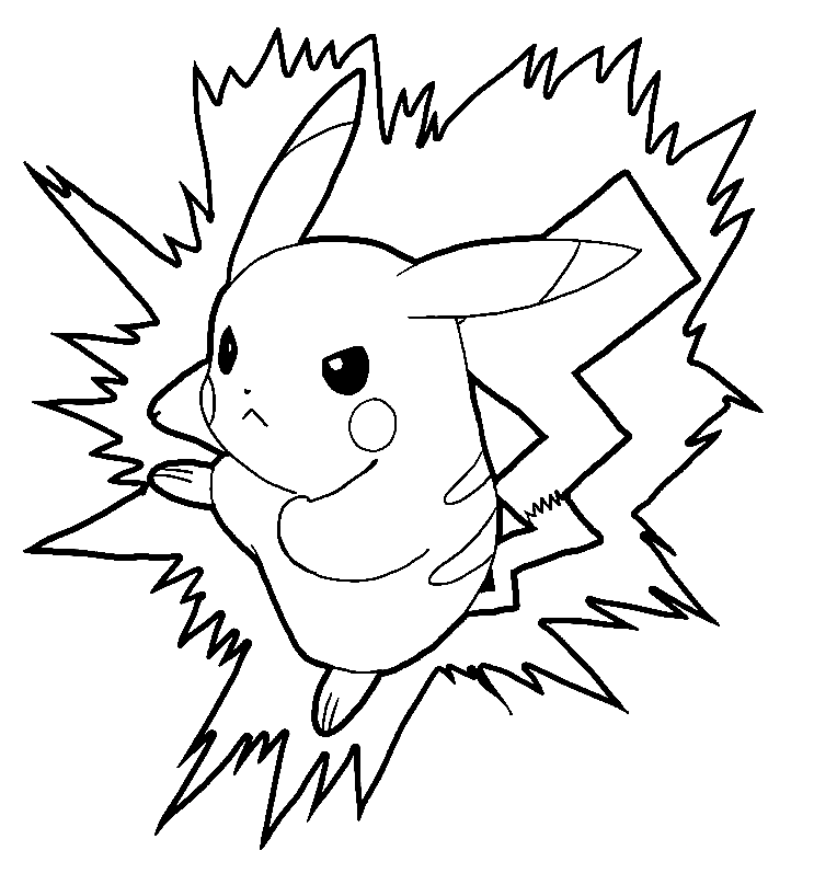 Desenhos para colorir de Pokémon Pikachu - Desenhos para colorir gratuitos  para impressão
