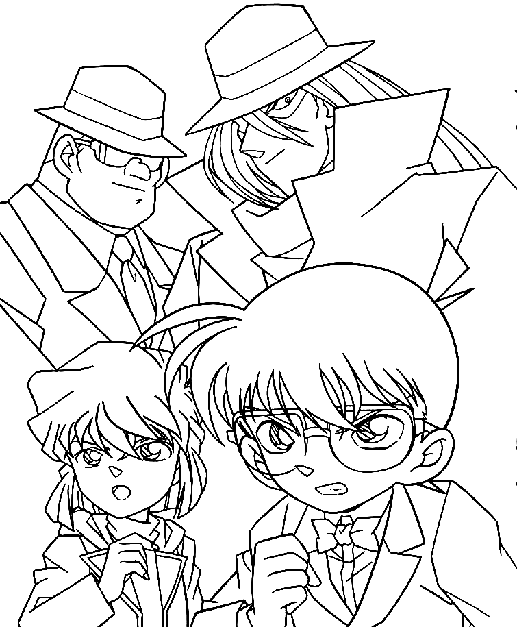 Anime Detective Conan Coloring Page