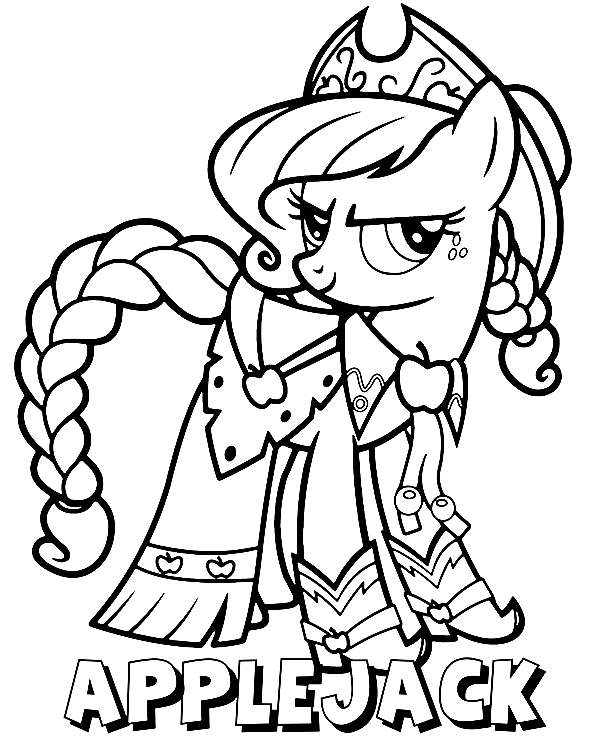 AppleJack from My Little Pony Coloring Page
