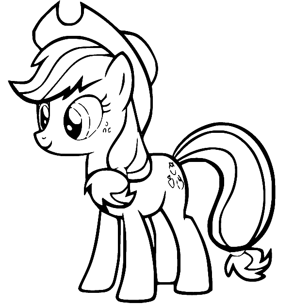 Applejack in My Little Pony Coloring Page