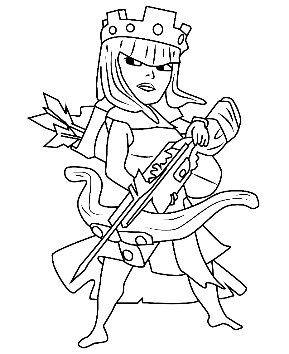 Archer Queen Coloring Page