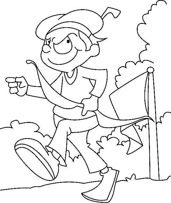 Archery Boy Coloring Pages