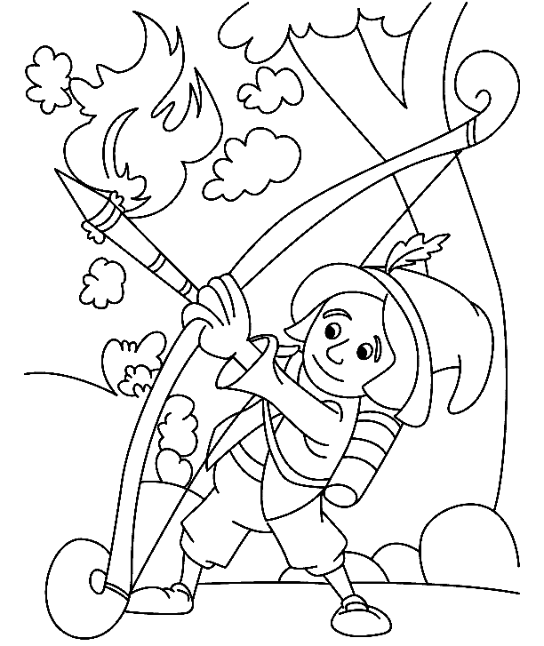 Archery Game Coloring Pages