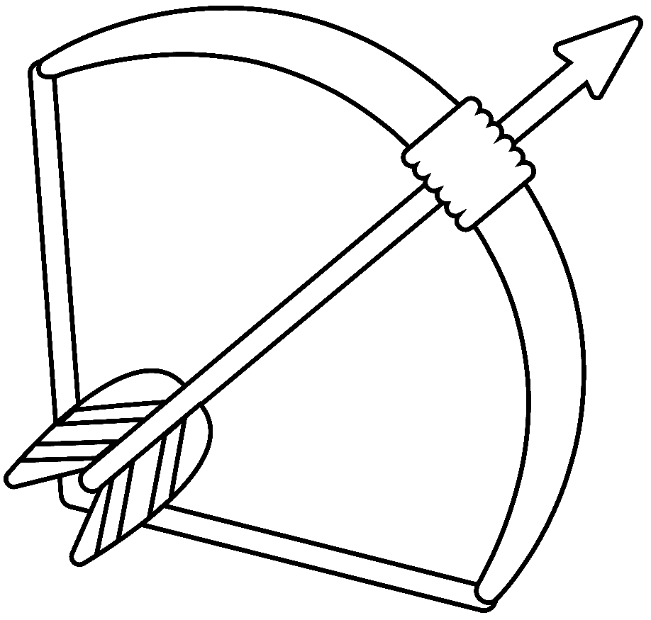 Arrow and Bow Coloring Page
