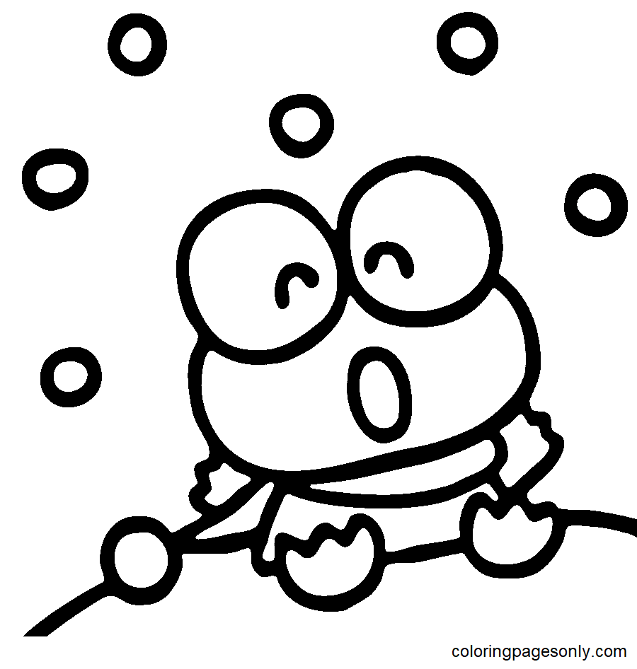 Baby Keroppi Coloring Page