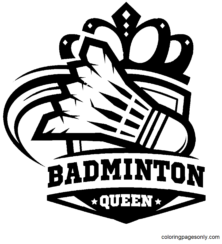 Badminton Logo Coloring Pages